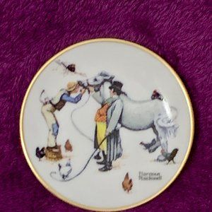 567 The Horse Trader - Norman Rockwell Four Seasons Miniature Plate Collection
